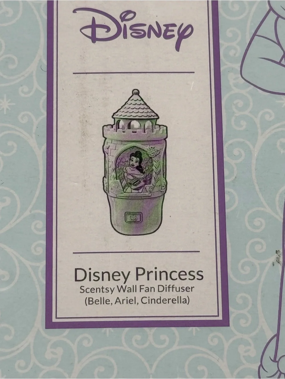 Disney Princess Scentsy Wall Fam Diffuser (Belle,Ariel, Cinderella)
